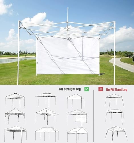 Door for 10x10 Canopy Frame Two Central Zipper Design for Easy Entry and White - Picture 7 of 7