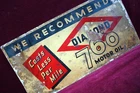 * VINTAGE ANTIQUE DIAMOND 760 MOTOR OIL SIGN EARLY GAS STATION SURVIVOR 1930s *