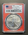 2021 Type 1 American Silver Eagle PCGS MS69 FS Made in USA Label Red Frame