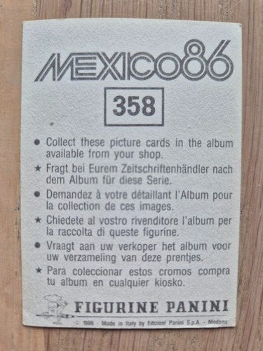 Panini FIFA World Cup 1986 - Pick your Sticker - 2/2 - 第 307/441 張圖片
