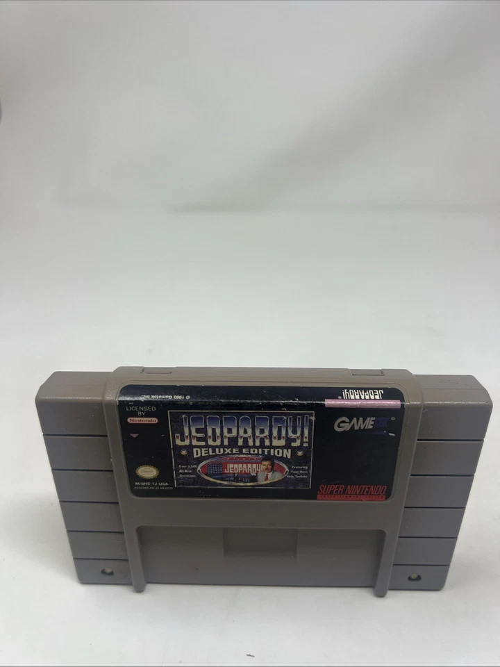 Jeopardy Deluxe Edition (Super Nintendo Entertainment System, 1993) SNES - Image 2 of 4