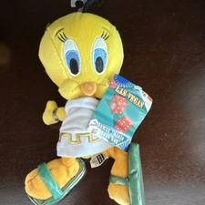 Warner Bros. Looney Tunes Tweety Roman Las Vegas Bean Bag Plush Small 1999