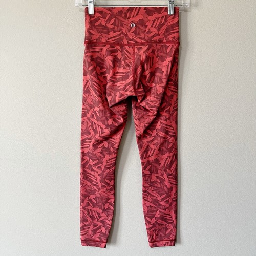 Lululemon Wunder Under High-Rise Tight 25" Legging Spray Leaf Fireside Red Gr. 4 - Bild 3 von 10