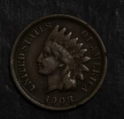 1908 S Indian Cent VF Rim Ticks   Lot 4101