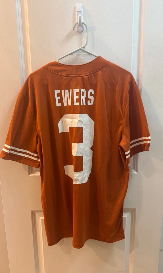 Camiseta de futebol Texas Longhorns nova com etiquetas - Quinn Evers quarterback #3 - masculina grande - Imagem 2 de 3