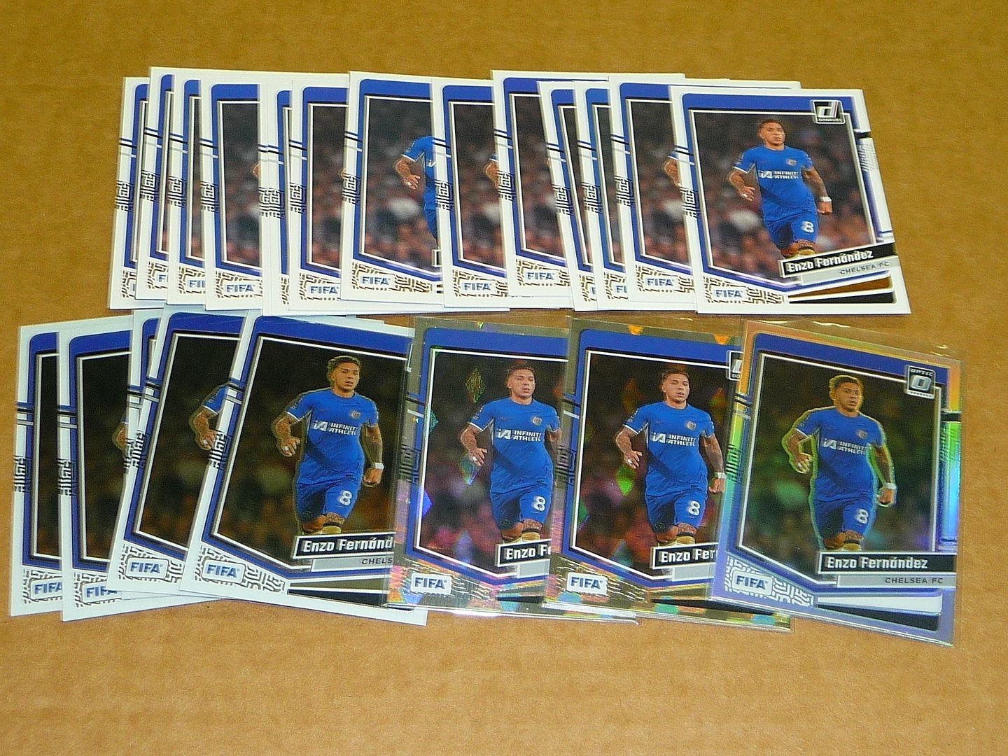 2023/24 Panini Donruss SOCCER ENZO FERNANDEZ LOT OF 23 W/OPTIC HOLO W3536