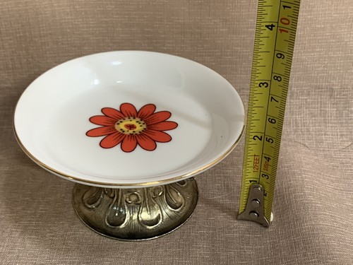 Piatto portagioie fiori su petalo in ottone - Foto 4 di 4
