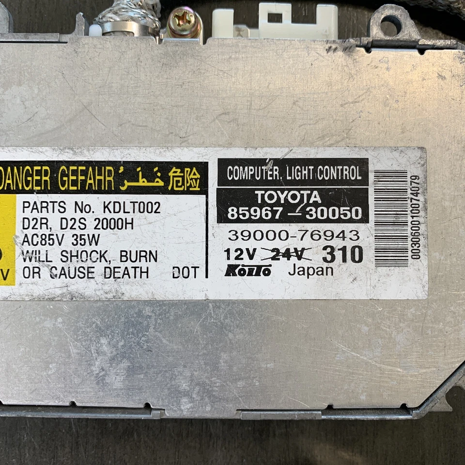 OEM Koito Japan Toyota Lexus Porsche Xenon HID Headlight Ballast Control Module Foto 3 de 4