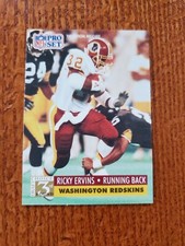 1991 Pro Set Ricky Ervins Rookie Card Draft Choice Washington Redskins #805
