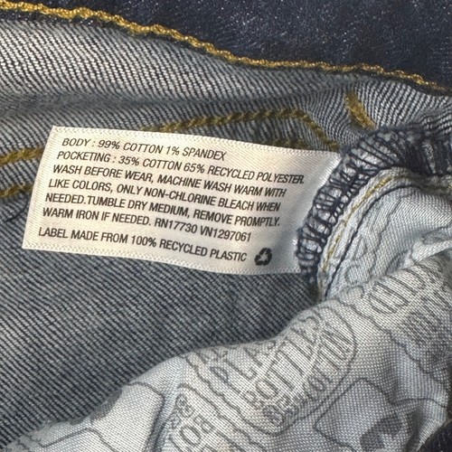 Cat & Jack Bootcut Boys Jeans Dark Wash Size 16 Husky Youth relaxed fit - Picture 3 of 8