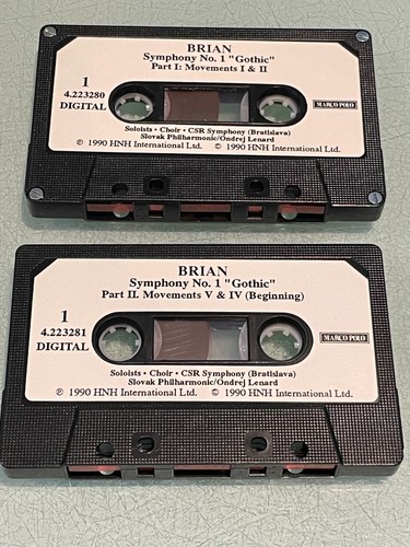 Havergal Brian - Symphony No. 1 - Double Audio Cassette Tape Album - 1990 HNH - Picture 4 of 5