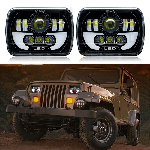 For Isuzu Pickup 1984-1995 PAIR 5x7" 7x6" inch LED Headlight High/Low Beam - Picture 2 of 11