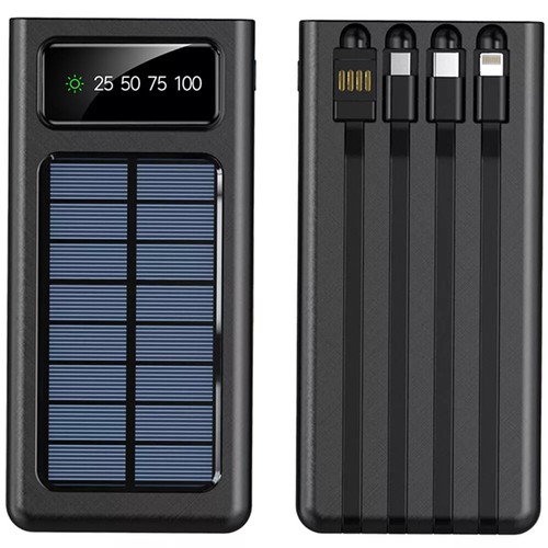 2024 Super 10000000mAh 4-USB Portable Charger Solar Power Bank For Cell Phone US
