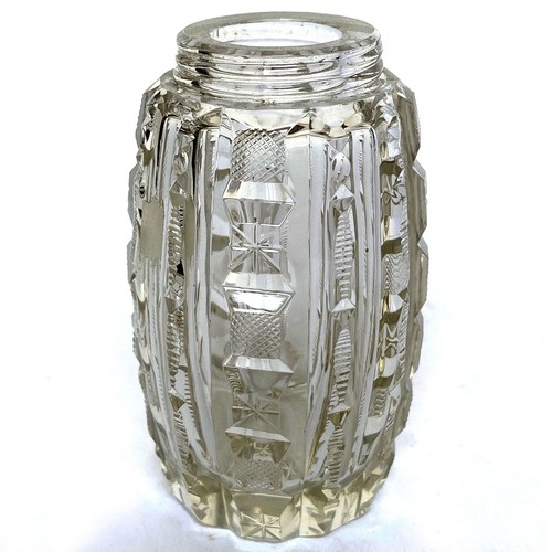 Antiguo echador de azúcar muffineer de vidrio de corte brillante americano de plata esterlina - Imagen 5 de 9