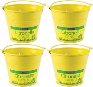 3 X Citronella Garden Candles in Glass Jars 15cm