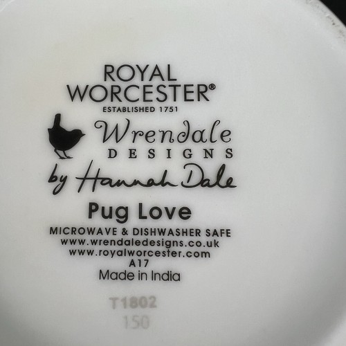 Royal Worcester Wrendale Designs PUG LOVE Mug Cup Bone China - Picture 7 of 9