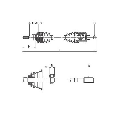 New Genuine ODM Front Left Drive Shaft 18-091161