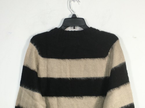 Roaman's Stripe Long Sleeve Knit V-Neck Sweater, Women's Size 18/20 -Black/Beige - Picture 7 of 8