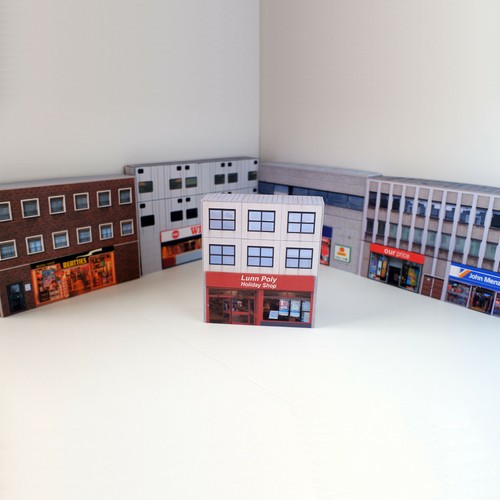 Tarjeta OO calibre edificios tiendas retro 1980/90 años 1/76 modelo ferrocarril conjunto 6 - Imagen 2 de 9