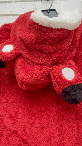 women s cozy faux fur blanket robe hoodie women's plush flannel lounge wear - Video 1 of 1