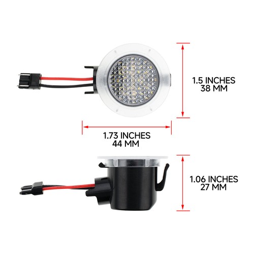 White LED Under Mirror Puddle Courtesy Light For 2009-2017 Volvo XC60 # 31217287 - Picture 10 of 14
