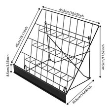 Black 4 & 6-Tier Book/Magazine/Newspaper Wire Display Rack Countertop Shelves