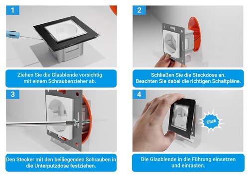 Livolo Glas Funk Touch Schalter Lichtschalter Steckdosen Kreuzschalter Schwarz - Bild 4 von 80