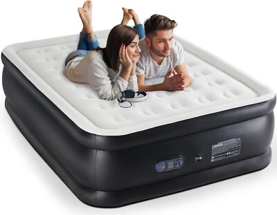 IDLE WAY Inflatable Air Mattress with Built-in Pump and Non-Slip Bottom Indoor Outdoor