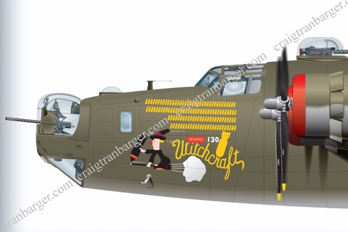 Avión, B24, liberador, bombardero, brujería, warbird, Segunda Guerra Mundial, militar, aviación - Imagen 2 de 7