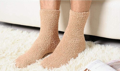 Floor Socks Winter Warm Coral Fleece Men Gift Fluffy Soft Fuzzy Home Sleep Socks - Picture 2 of 20