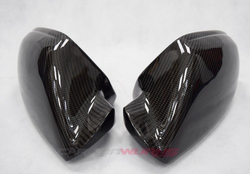 Audi A6 Carbon Fibre Fiber Replacement Mirrors A6 S6 RS6 C7 Without lane Assist - Picture 2 of 12