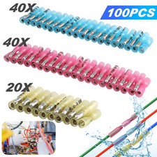 100Pcs Heat Shrink Bullet Female Male Wire Electrical Connector Crimp Terminal