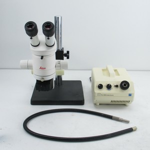 LEICA-MZ6-STEREO-MICROSCOPE-W-BOOM-STAND-F-150-OBJECTIVE-amp-COAX-ILLUMINATOR