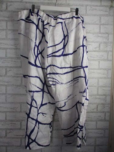 Taking Shape women 2 pc set jemima linen tunic top 22 &crop pant 24 white/purple - Picture 5 of 19