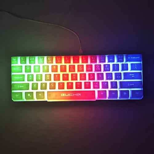 Bugha Limited Edition Gold LED Gaming 60% Keyboard GA-0043-Gold - Picture 2 of 10
