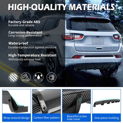 Difusor de parachoques trasero con aspecto de carbono para Ford Mustang S197 04-14 aletas de tiburón - Imagen 6 de 13