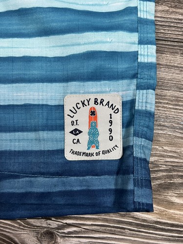 Lucky Brand Board Shorts Swim Shorts Swim Trunks Drawstring Blue Stripe Youth 20 - 第 4/7 張圖片