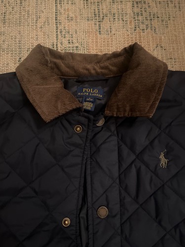 NWT Polo Ralph Lauren Boys Aviator Navy Jacket Corduroy trim L (14-16) - Picture 2 of 7