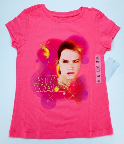 Disney Star Wars T Shirt Girls Tee Short Sleeve Tops Small Pink Graphic Tee 5/6 - Picture 4 of 5