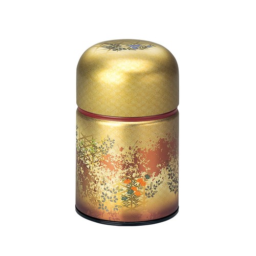 Syouno-sato steel tea caddy can - 2 color - 2 size - for tea leaf - Picture 2 of 8