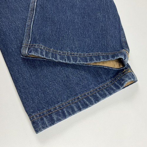 Pantalones de mezclilla resistentes lavados oscuros calce relajado Duluth Trading Company para hombre talla 32 x 30 - Imagen 8 de 10