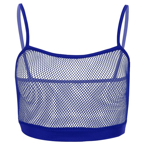 Women See Through Fishnet Crop Tops Yoga Camisole Workout Bralette Bra Lingerie - Picture 33 of 53