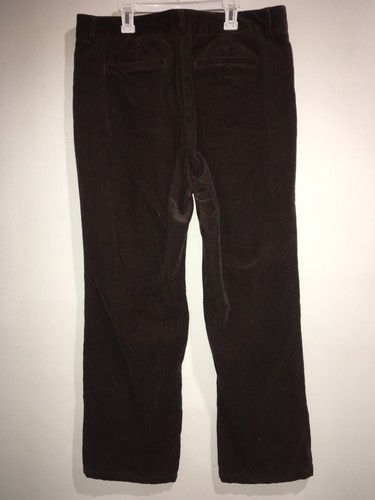 Dockers Ideal Fit Corduroy Metro Pants Size 14 Med Stretch Mid Rise Brown E4 - Picture 6 of 9