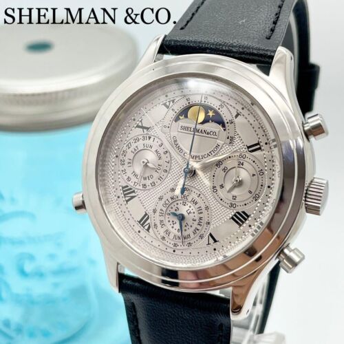 Shellman Grand Complication Classic Men's Watch No. 490 Round Silver Dial Black - Picture 2 of 8