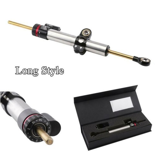 Motorcycle Universal CNC Long Style Steering Damper Stabilizer for Honda Yamaha - Picture 2 of 12