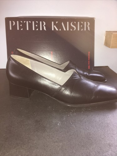 Peter Kaiser Asira Shoes Size 5.5 German Black Slip On Quality Leather Lining - Picture 2 of 8