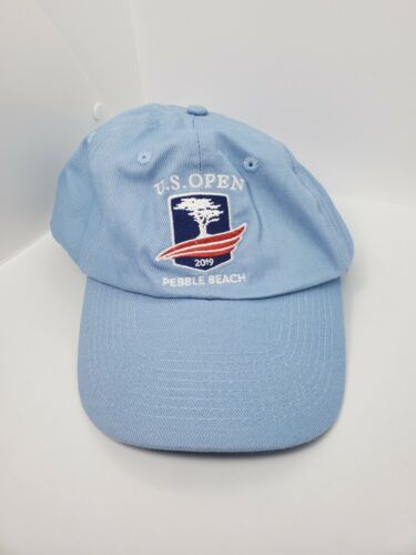 CAPPELLO APERTO USA 2019 - Nuovo senza etichette Pebble Beach blu chiaro membro USGA berretto da golf 100% cotone - Foto 7 di 7