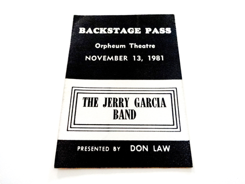 Jerry Garcia Backstage Pass Boston Orpheum 11/13/81 11/13/1981 Grateful Dead JG - Picture 2 of 9