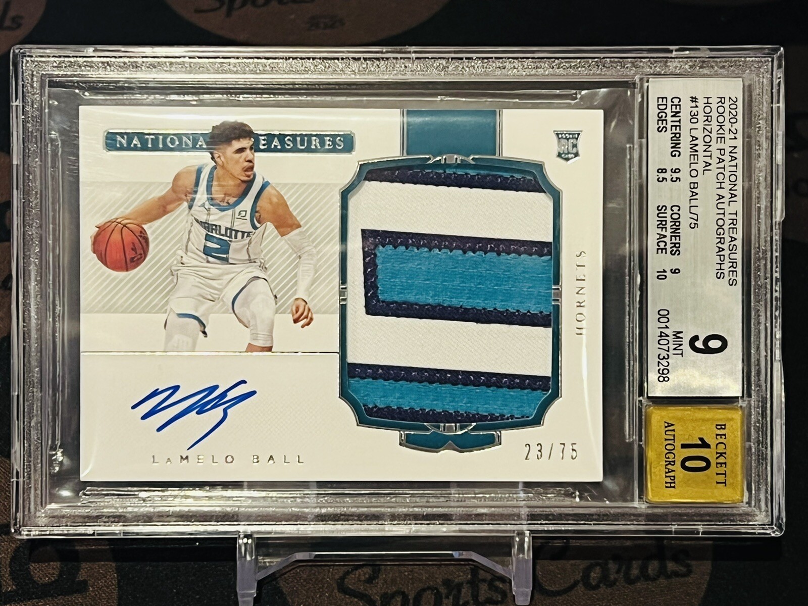 LAMELO BALL 2020-21 Panini NATIONAL TREASURES RPA RC AUTO 23/75 BGS 9/10 Subs