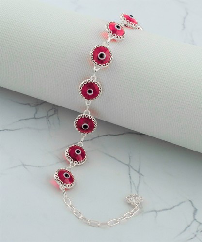 Brazalete de eslabón de eslabón de vidrio de Murano enchapado en oro 925 de plata esterlina de Murano - Imagen 7 de 90
